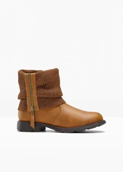 Bottines à empiècement en maille