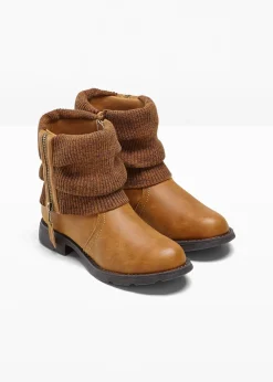 Bottines à empiècement en maille