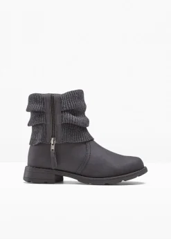 Bottines à empiècement en maille