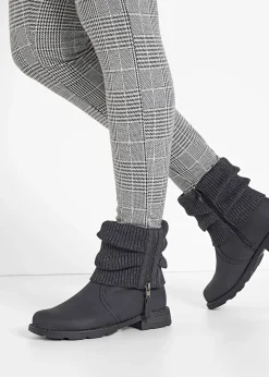 Bottines à empiècement en maille