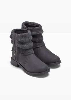 Bottines à empiècement en maille