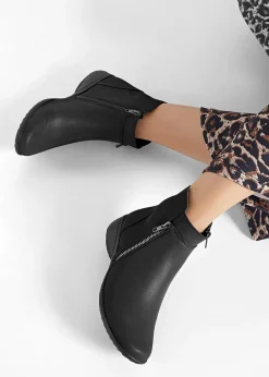Bottines à fermeture zippée