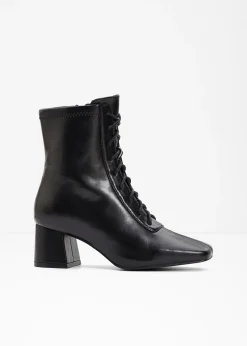 Bottines à lacets et talon bloc