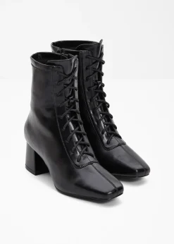 Bottines à lacets et talon bloc