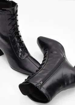 Bottines à lacets et talon bloc