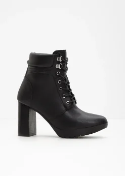 Bottines à lacets et talon haut