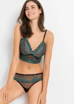 Brassière en dentelle bicolore