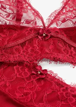 Brassière et string taille haute ouvert (ens. 2 pces)