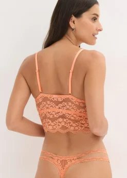 Brassière sans armatures à dentelle florale