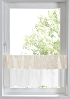 Brise-bise en coton avec broderies