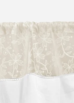 Brise-bise en coton avec broderies