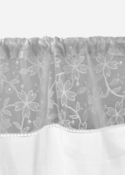Brise-bise en coton avec broderies