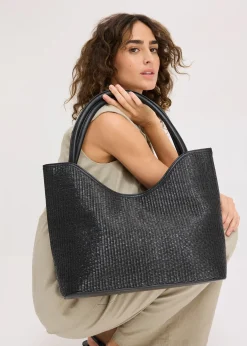 Cabas aspect paille