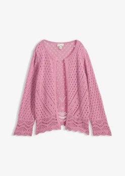 Cardigan ajouré 100% coton