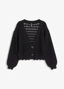 Cardigan ajouré 100% coton