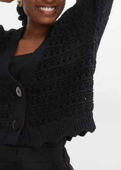 Cardigan ajouré 100% coton
