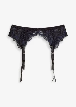 Ceinture porte-jarretelles en dentelle à franges