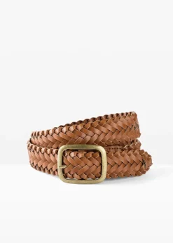 Ceinture tressée à boucle carrée