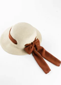 Chapeau de paille avec ruban
