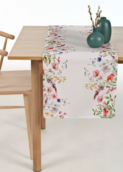 Chemin de table à imprimé floral