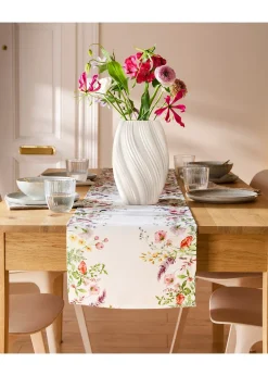 Chemin de table à imprimé floral