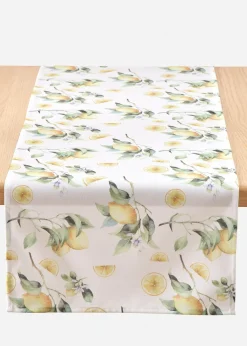 Chemin de table avec imprimé citrons