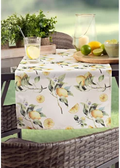 Chemin de table avec imprimé citrons