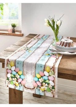 Chemin de table avec motif de Pâques