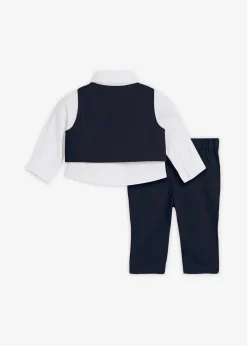 Chemise + veston + pantalon 100% coton (ens. 3 pces)