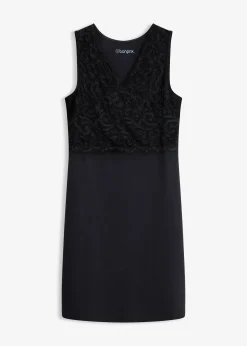 Chemise de nuit avec empiècement dentelle