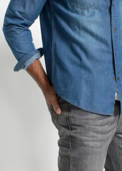 Chemise en jean 100% coton, slim
