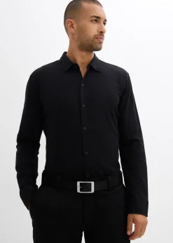 Chemise en piqué de coton ultra-extensible, slim