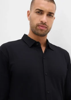 Chemise en piqué de coton ultra-extensible, slim