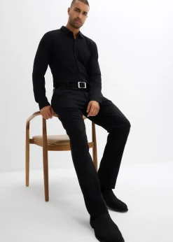 Chemise en piqué de coton ultra-extensible, slim