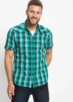 Chemise manches courtes à poches plaquées