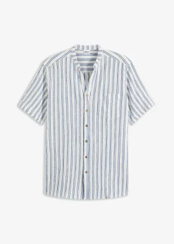 Chemise manches courtes, aspect froissé