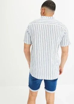 Chemise manches courtes, aspect froissé