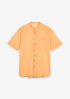 Chemise manches courtes aspect délavé