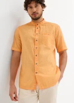 Chemise manches courtes aspect délavé
