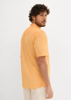 Chemise manches courtes aspect délavé