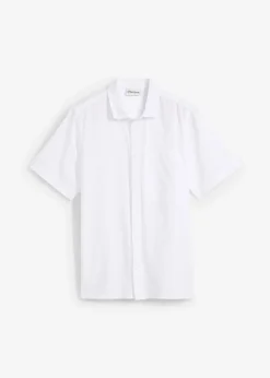 Chemise manches courtes en lin mélangé léger