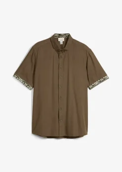 Chemise manches courtes en viscose, slim