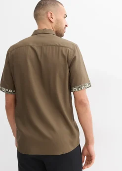 Chemise manches courtes en viscose, slim