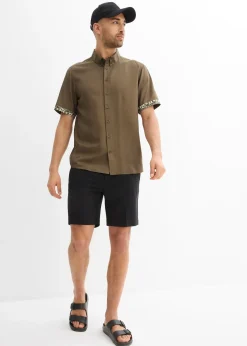 Chemise manches courtes en viscose, slim
