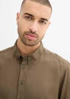 Chemise manches courtes en viscose, slim