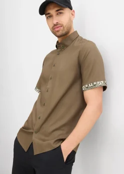 Chemise manches courtes en viscose, slim