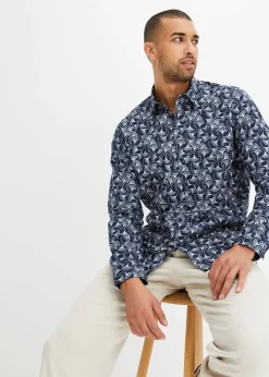 Chemise manches longues à motif