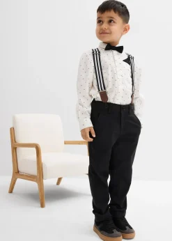 Chemise, pantalon avec bretelles, nœud papillon (ens. 4 pces)