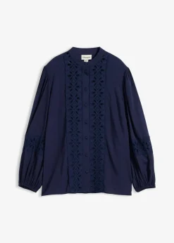 Chemisier à dentelle en viscose mélangée