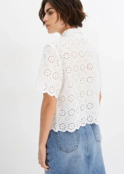 Chemisier à manches courtes, 100% coton